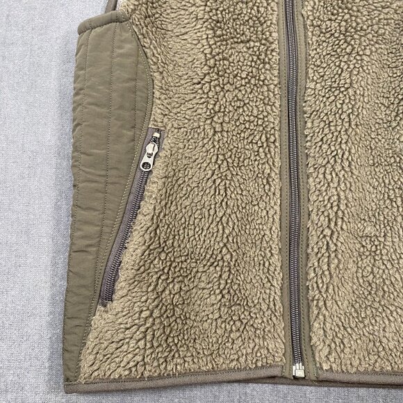 Patagonia Synchilla Womens Full Zip Fleece Vest Olive Green Logo Size Small - Picture 8 of 13